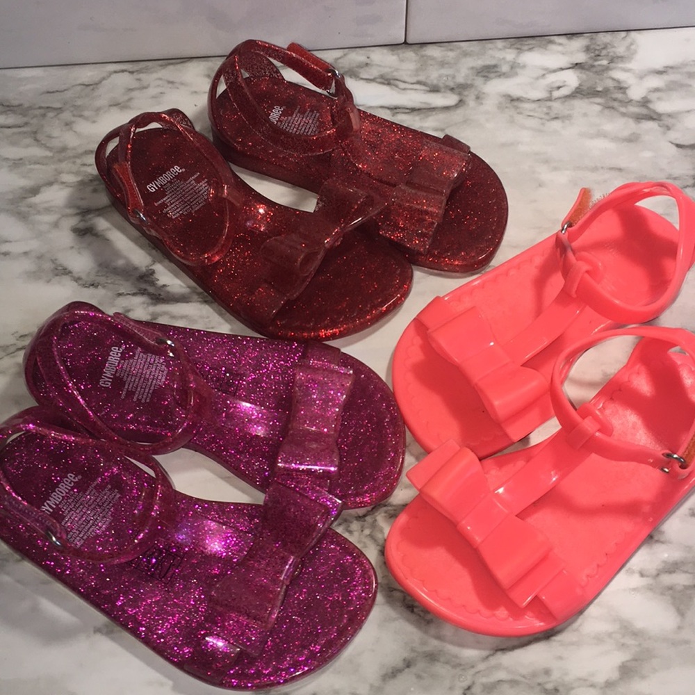 JELLY GELLY GYMBOREE BUNDLE 7/8 girls pink red EUC